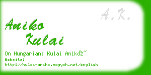 aniko kulai business card